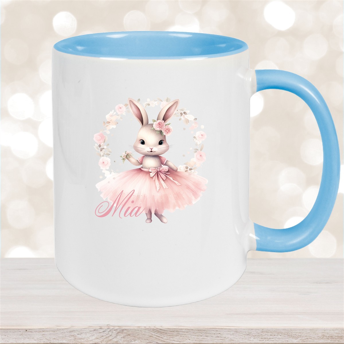 Tasse Ballerina #5 Wunschname Keramik Kinderbecher personalisiert versch. Farben