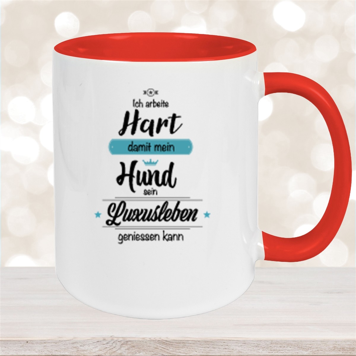 Tasse Wunschname Spruch-Hund #1 Keramik versch. Farben