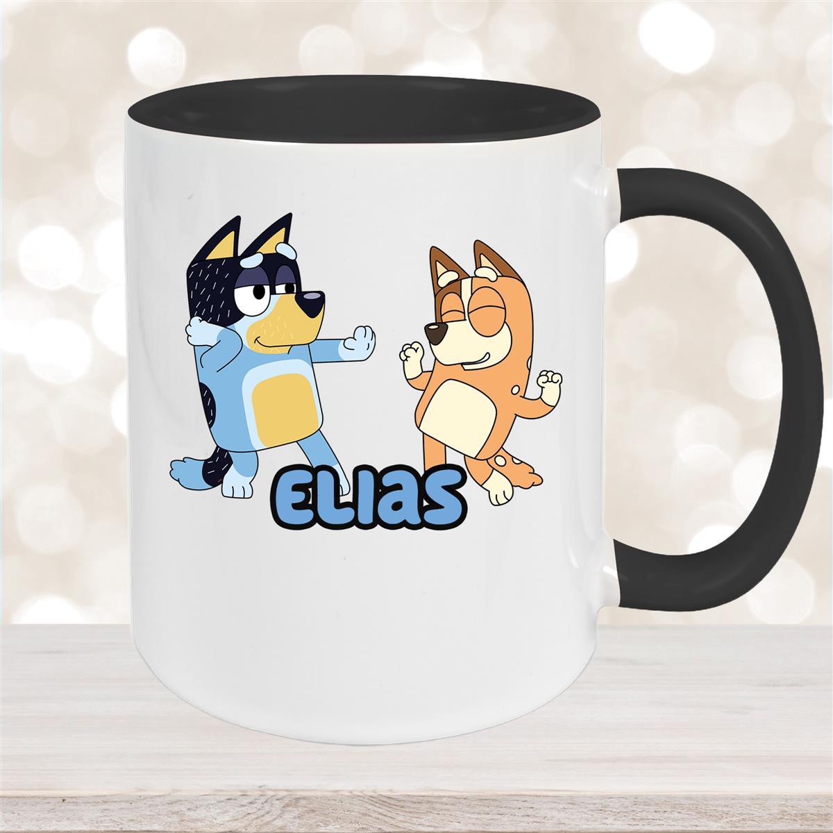 Tasse Bluey #1 Wunschname Keramik Kinderbecher personalisiert versch. Farben