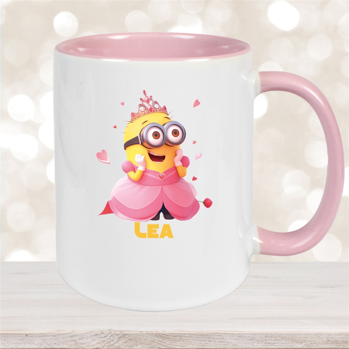 Tasse Minions Kinder Minion #7 Prinzessin Wunschname Keramik Kinderbecher personalisiert versch. Farben