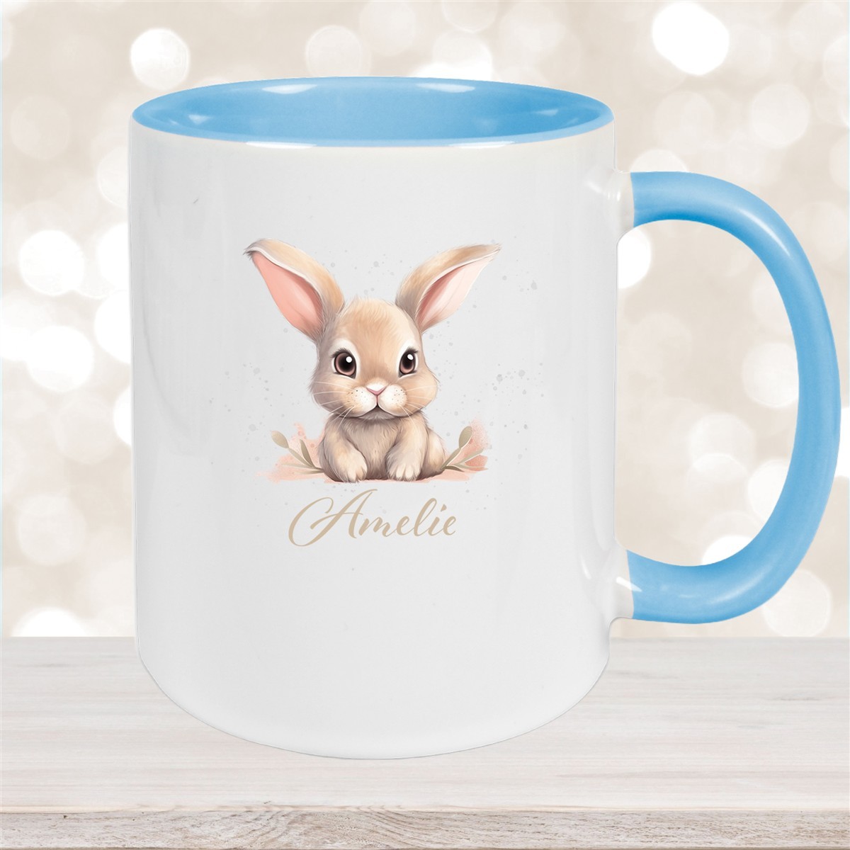 Tasse Ostern - Hase #7 Wunschnamen Keramik personalisiert versch. Farben