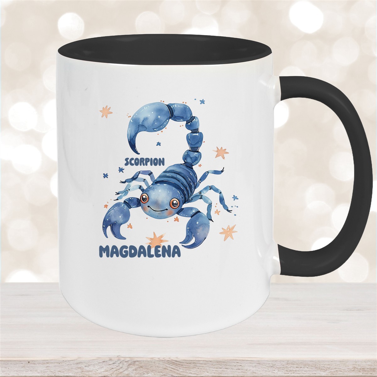 Tasse Sternzeichen Kinder Scorpion #1 Wunschname Keramik Kinderbecher personalisiert versch. Farben