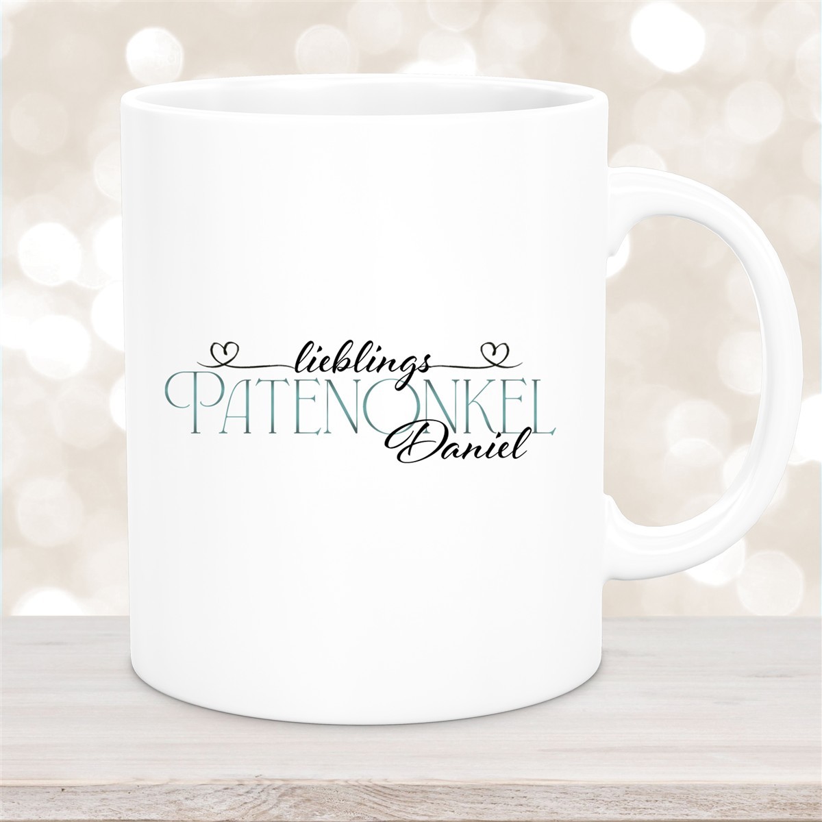 Tasse Wunschname Lieblings-Patenonkel #1 personalisiert Keramik Becher versch. Farben