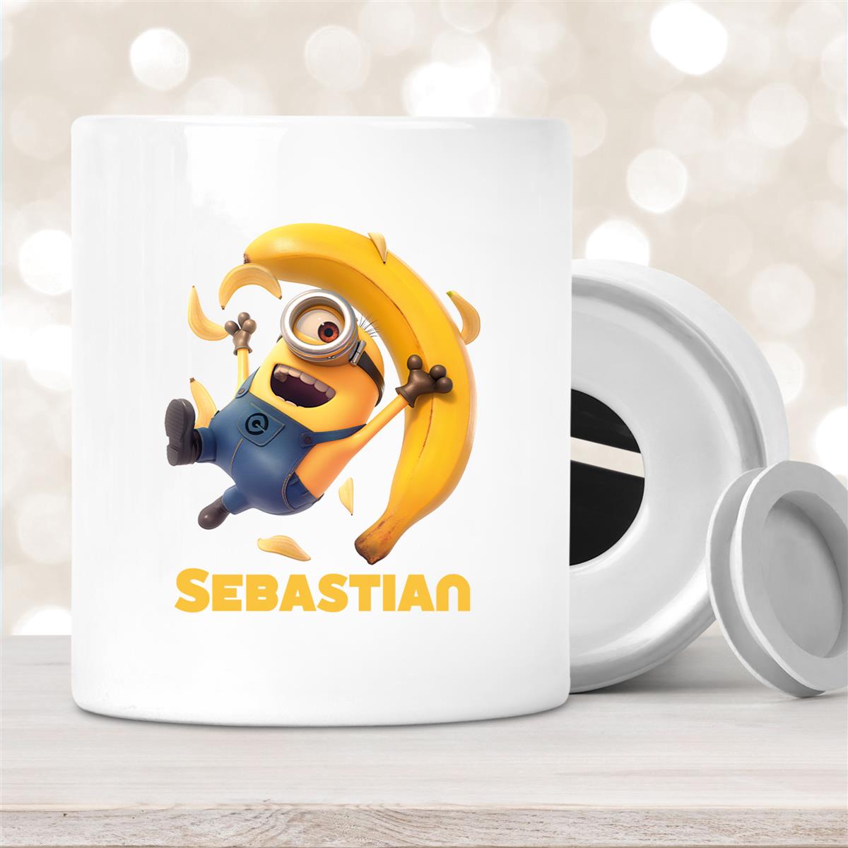 Spardose Minions Kinder Minion #2 Banana Wunschname personalisiert  