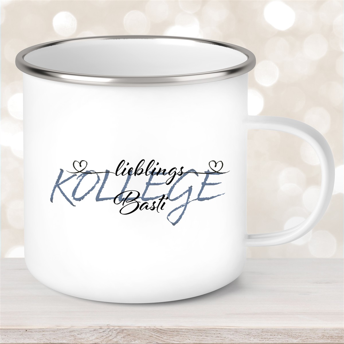 Tasse Wunschname Lieblings-Kollege #2 Emaille personalisiert 