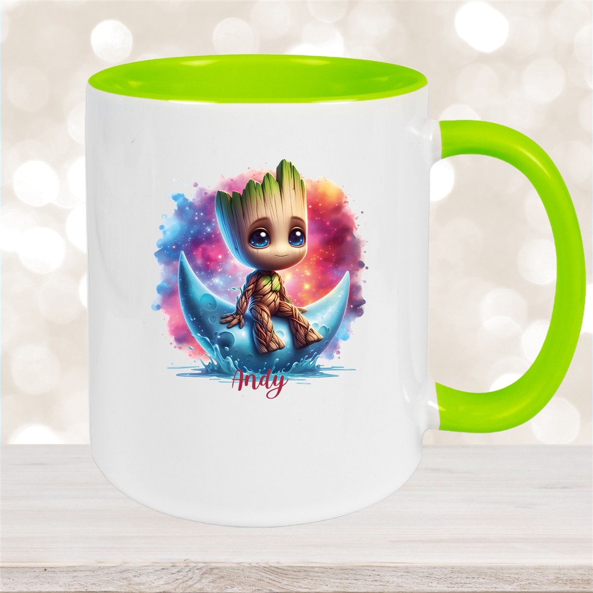 Tasse Wunschname Baby-Groot #7 Keramik Kinderbecher personalisiert versch. Farben