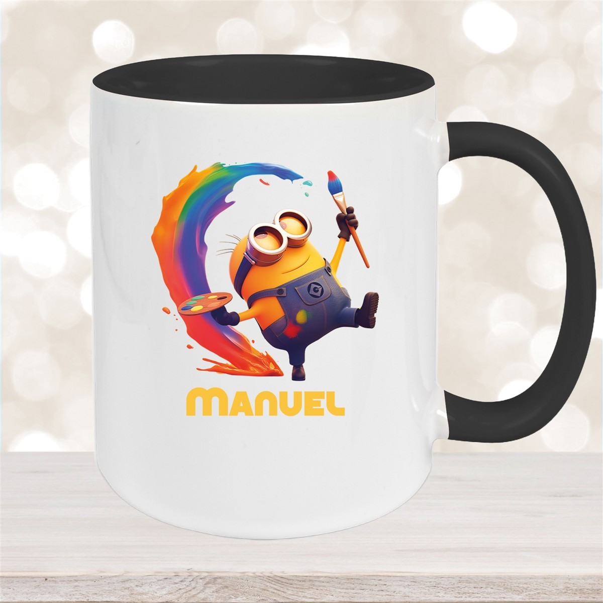 Tasse Minions Kinder Minion #4 Maler Wunschname Keramik Kinderbecher personalisiert versch. Farben