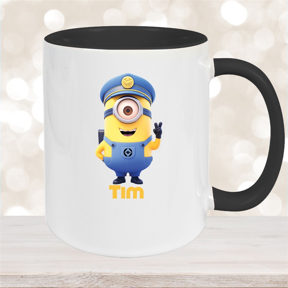Tasse Minions Kinder Minion #5 Polizei Wunschname Keramik Kinderbecher personalisiert versch. Farben