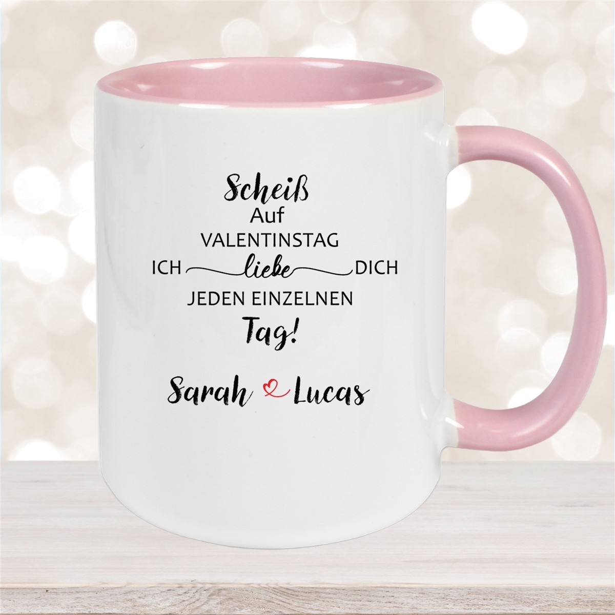 Tasse Spruch Valentinstag #23 Keramik versch. Farben