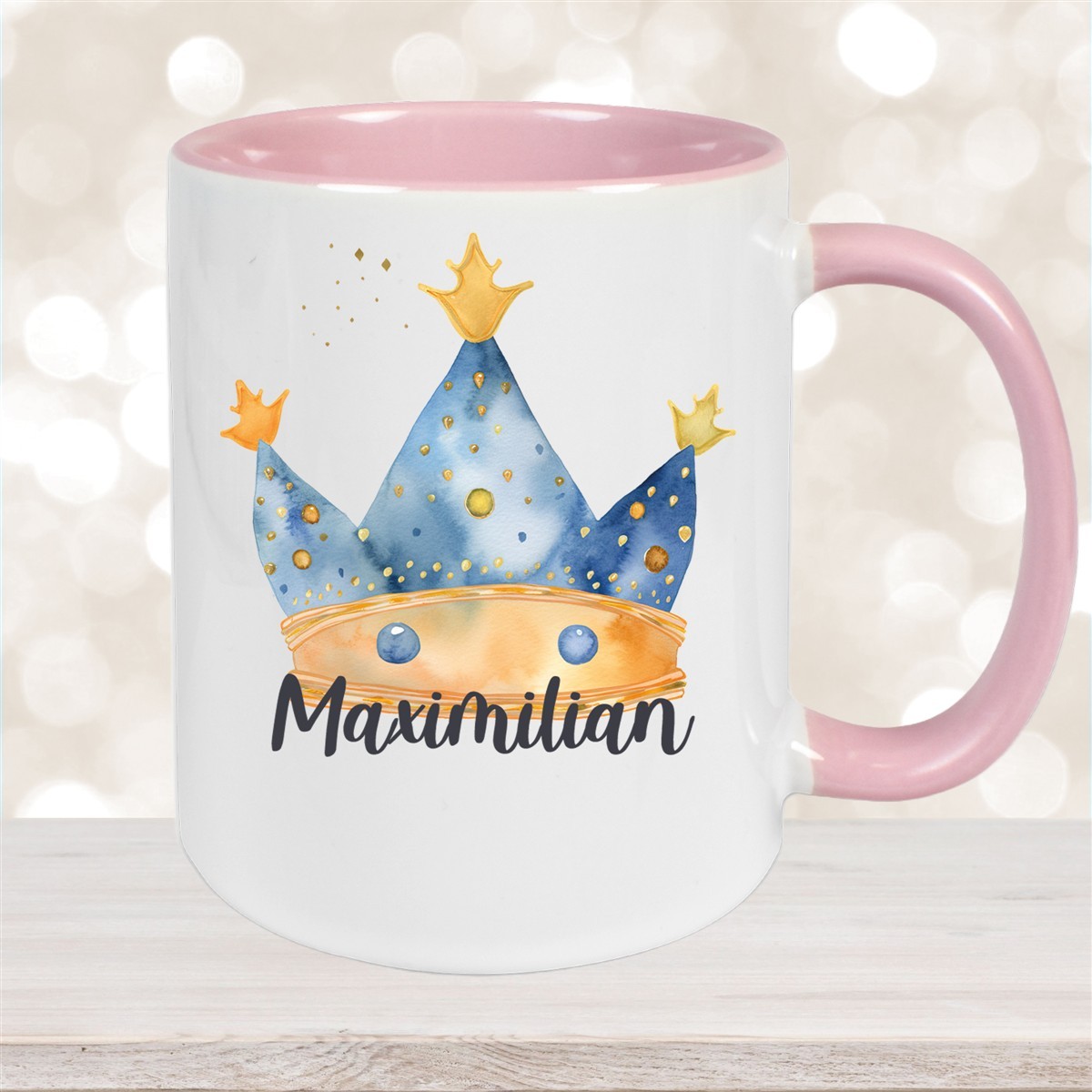 Tasse Prinz Krone #1 Wunschname Keramik Kinderbecher personalisiert versch. Farben