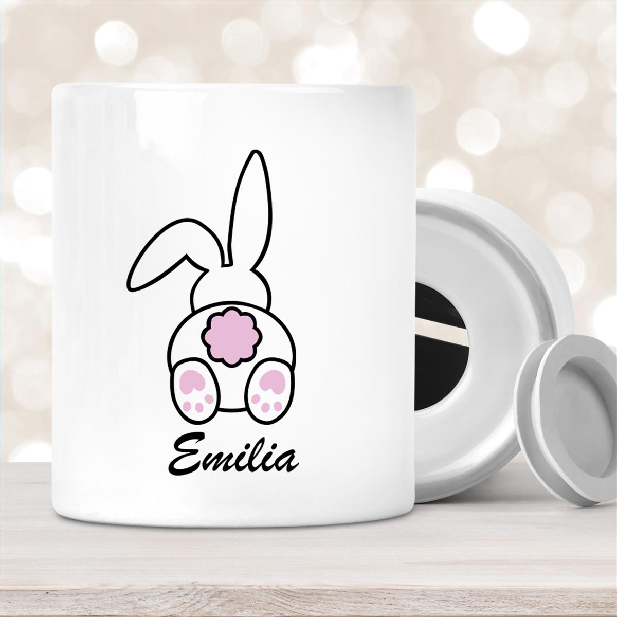 Spardose Ostern - Hase #3 mit Wunschname personalisiert