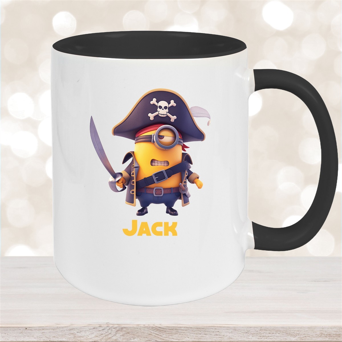 Tasse Minions Kinder Minion #1 Pirat Wunschname Keramik Kinderbecher personalisiert versch. Farben