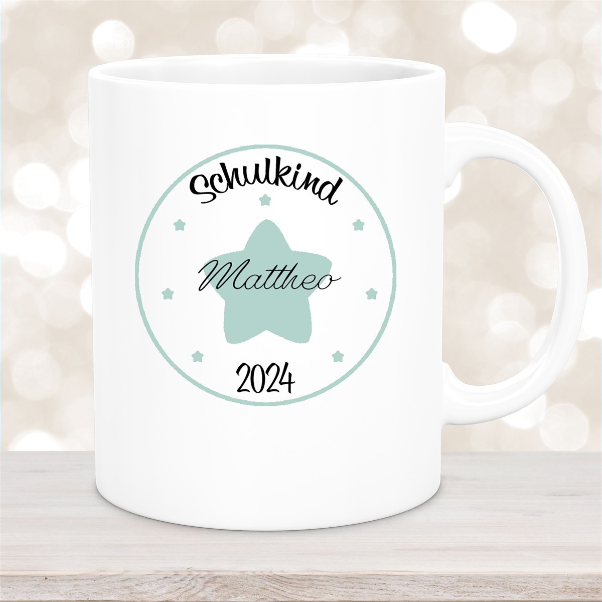 Tasse Schulkind #01 Wunschname Keramik Kinderbecher Personalisiert versch. Farben
