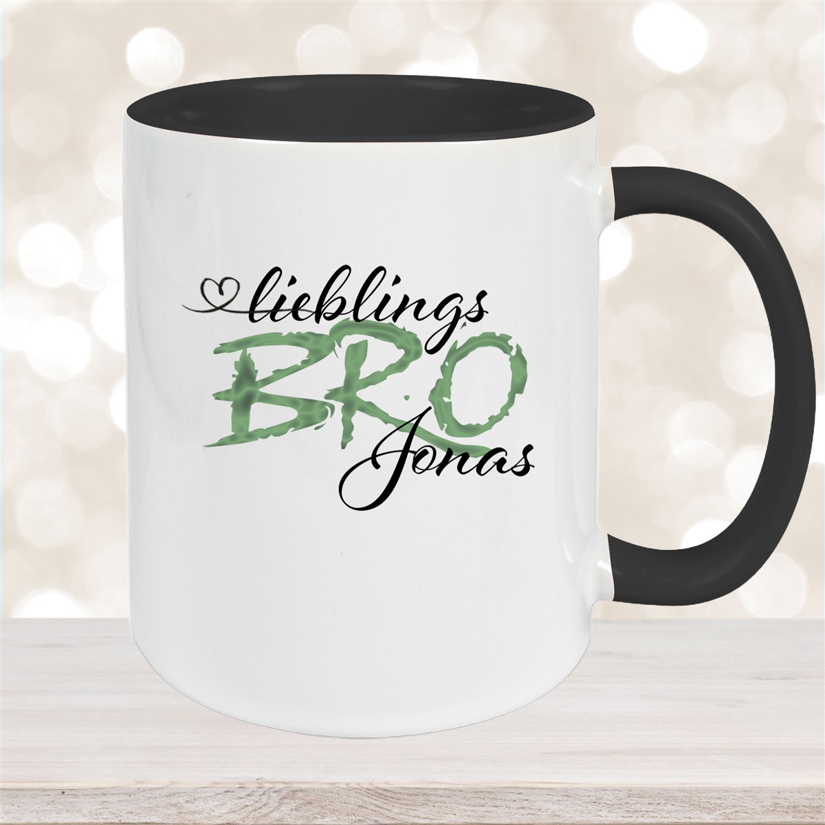 Tasse Wunschname Lieblings-BRO #2 personalisiert Keramik Becher versch. Farben