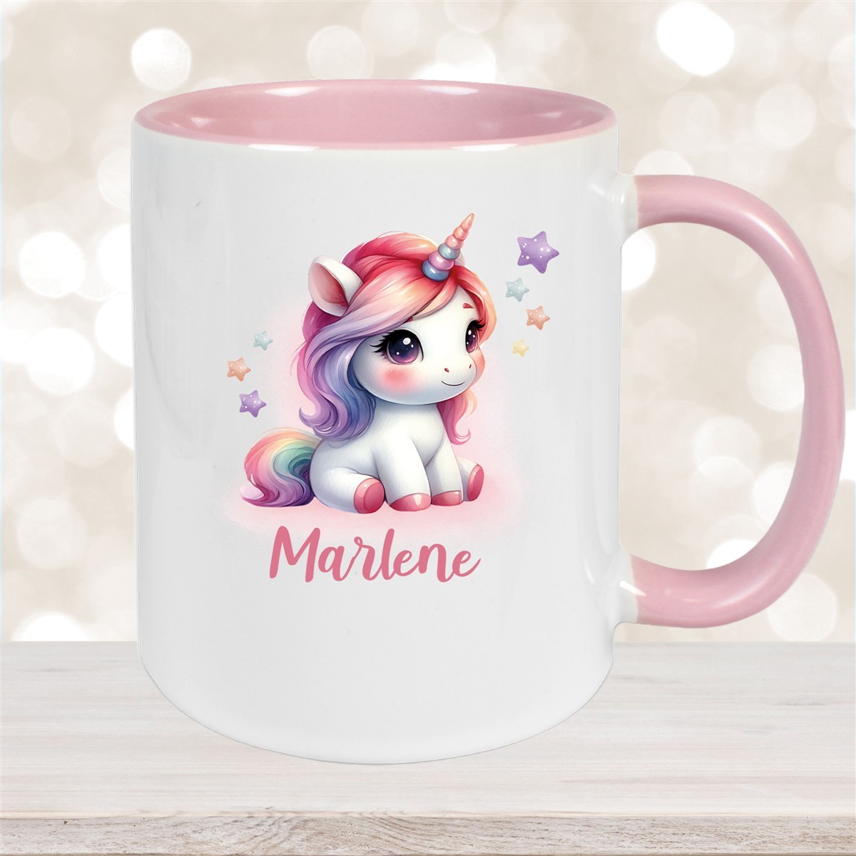 Tasse Einhorn #10 Wunschname Keramik Kinderbecher personalisiert versch. Farben