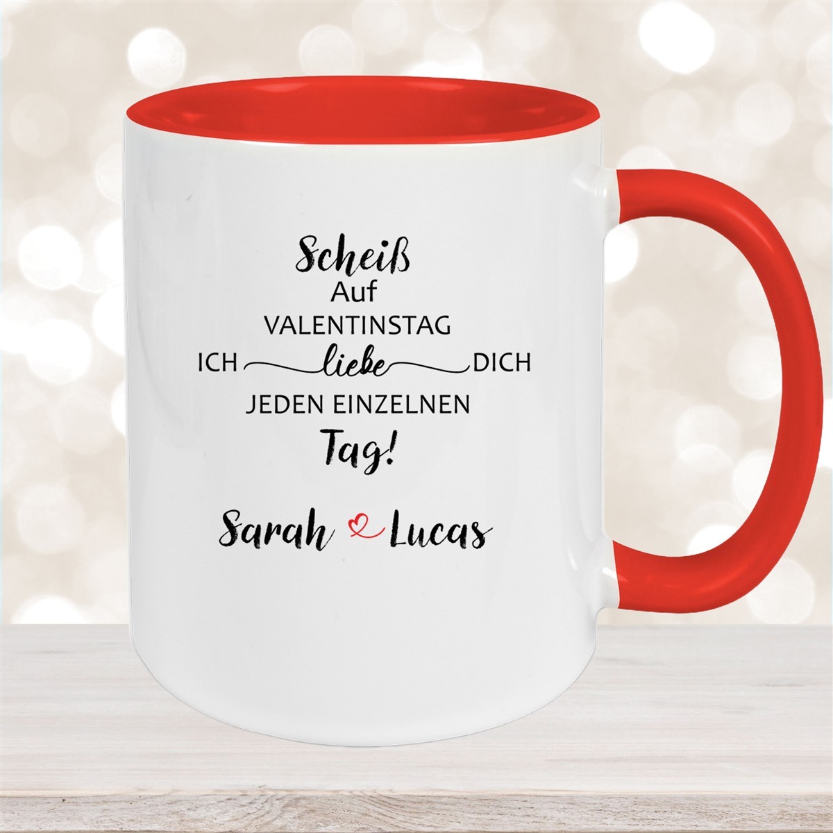 Tasse Spruch Valentinstag #23 Keramik versch. Farben