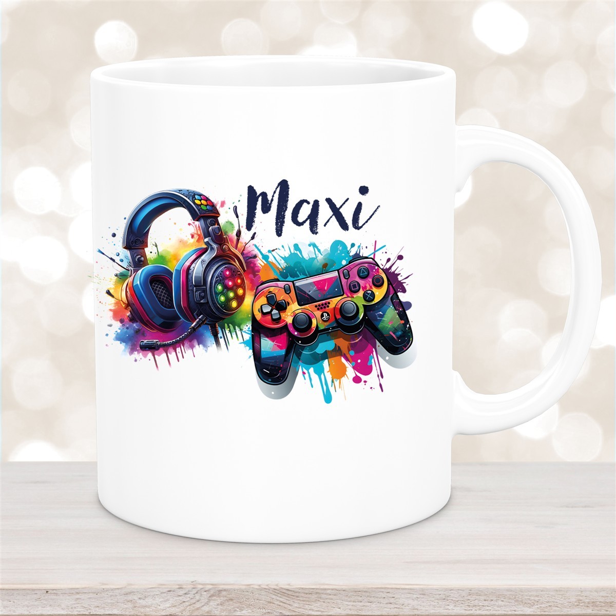 Tasse Gamer #3 Wunschname Keramik Kinderbecher personalisiert versch. Farben