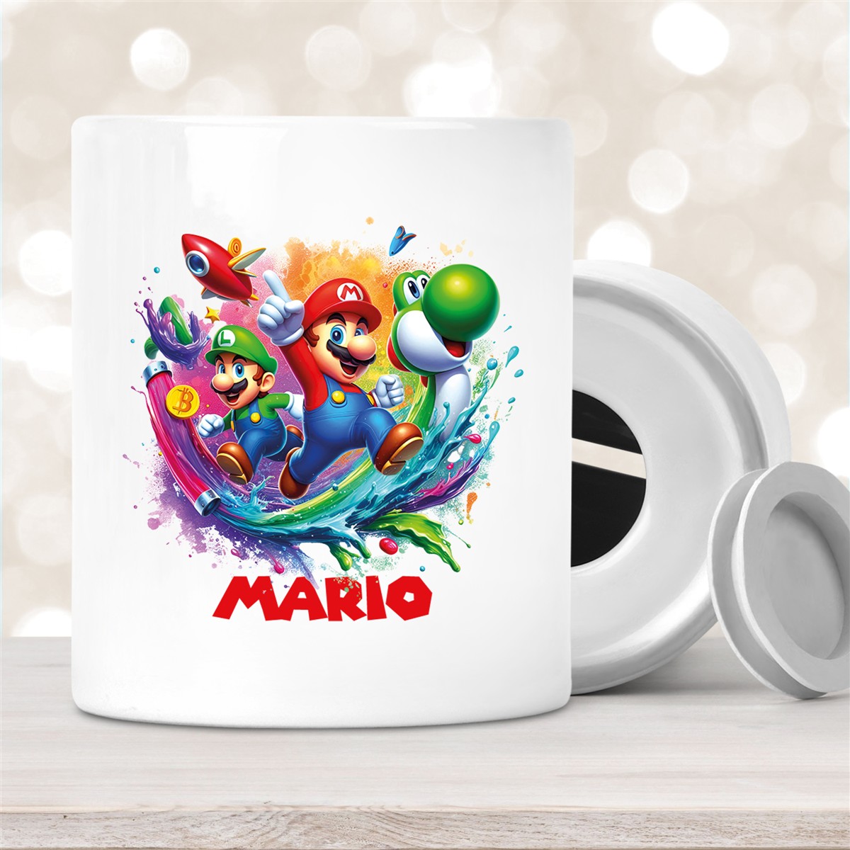 Spardose Super Mario #2 Wunschname personalisiert