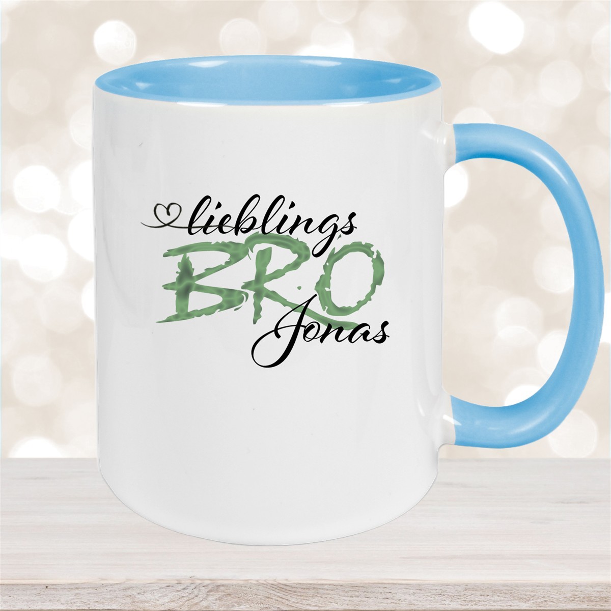 Tasse Wunschname Lieblings-BRO #2 personalisiert Keramik Becher versch. Farben