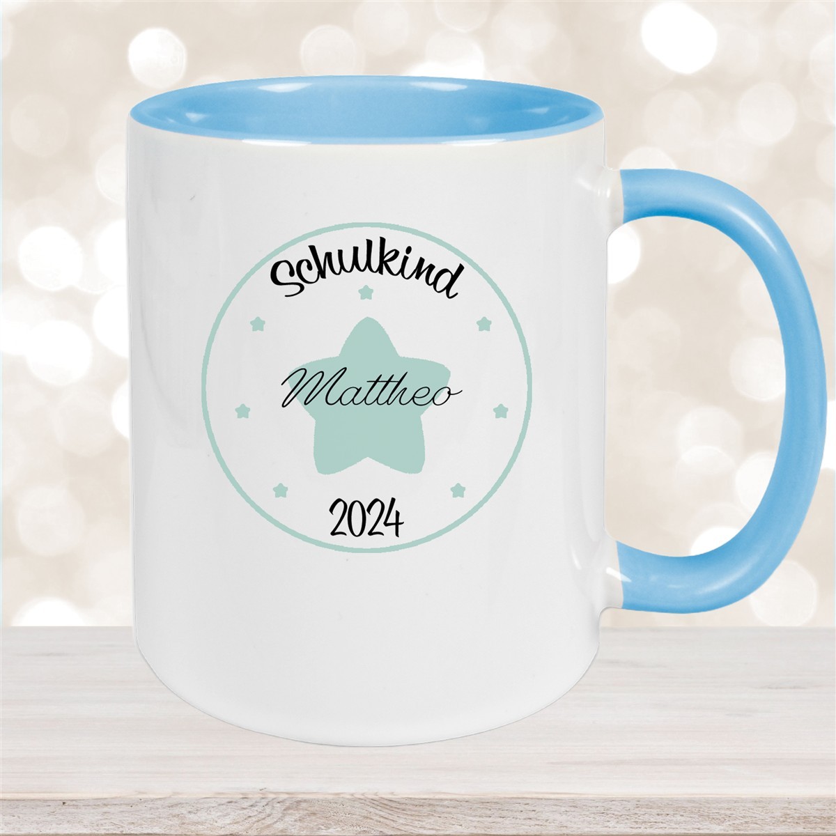 Tasse Schulkind #01 Wunschname Keramik Kinderbecher Personalisiert versch. Farben