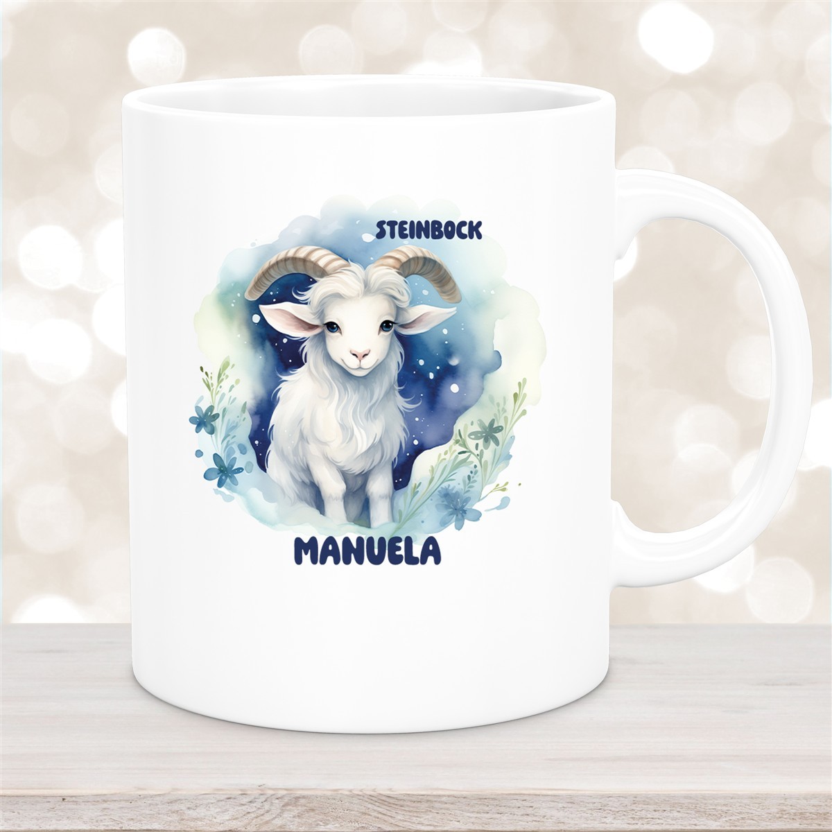 Tasse Sternzeichen Kinder Steinbock #1 Wunschname Keramik Kinderbecher personalisiert versch. Farben