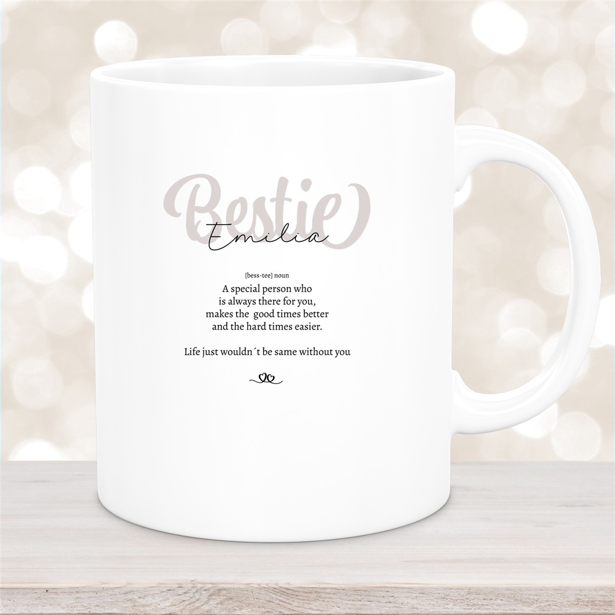 Tasse Wunschname Lieblings-Bestie #2 personalisiert Keramik Becher versch. Farben