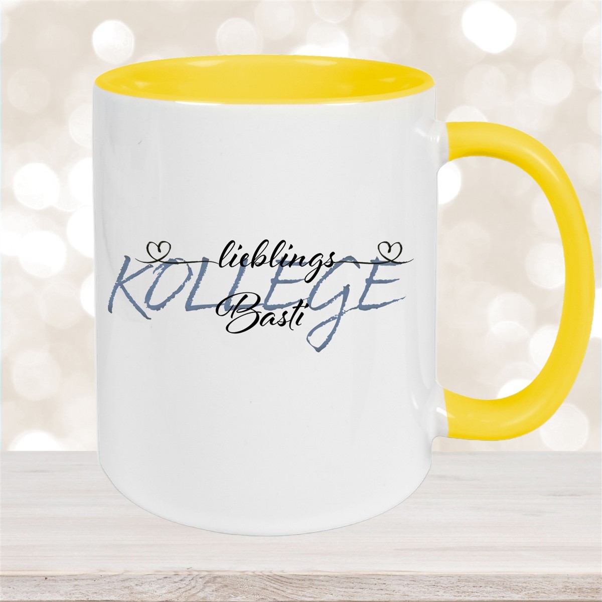 Tasse Wunschname Lieblings-Kollege #2 personalisiert Keramik Becher versch. Farben 