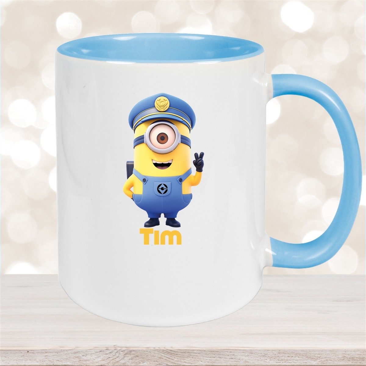 Tasse Minions Kinder Minion #5 Polizei Wunschname Keramik Kinderbecher personalisiert versch. Farben