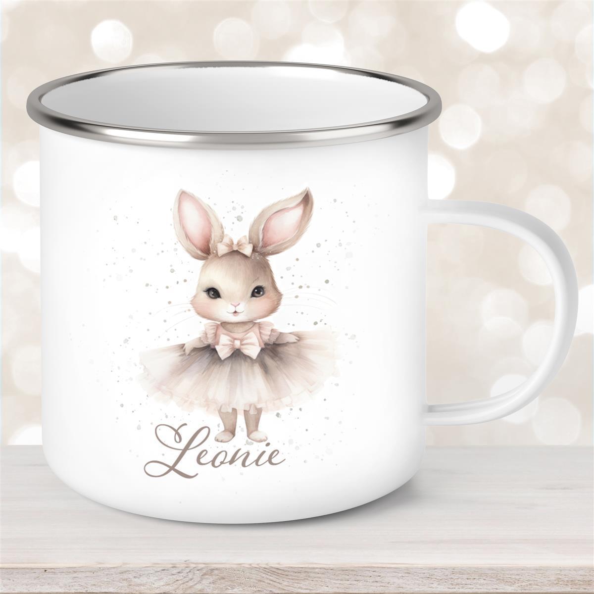 Tasse Ostern - Hase #8 Wunschnamen personalisiert Emaillie