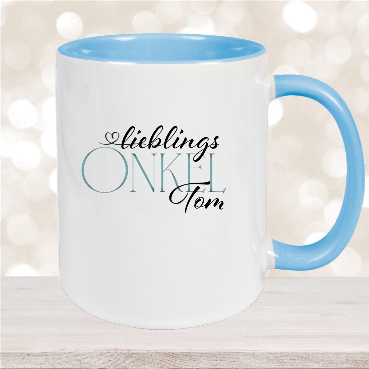 Tasse Wunschname Lieblings-Onkel #1 personalisiert Keramik Becher versch. Farben