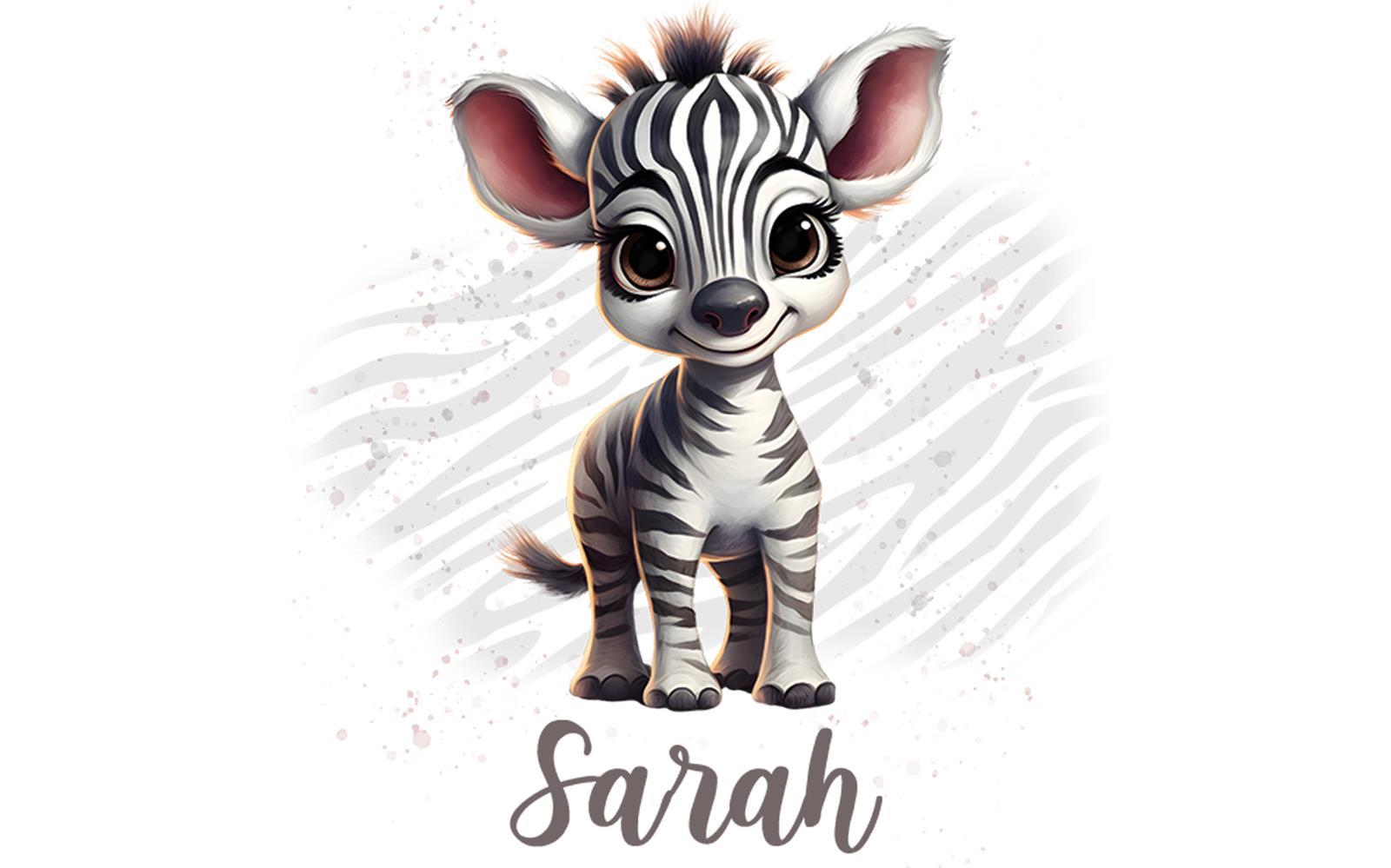 Tasse Wunschname Zebra #1 Emaille Kinderbecher