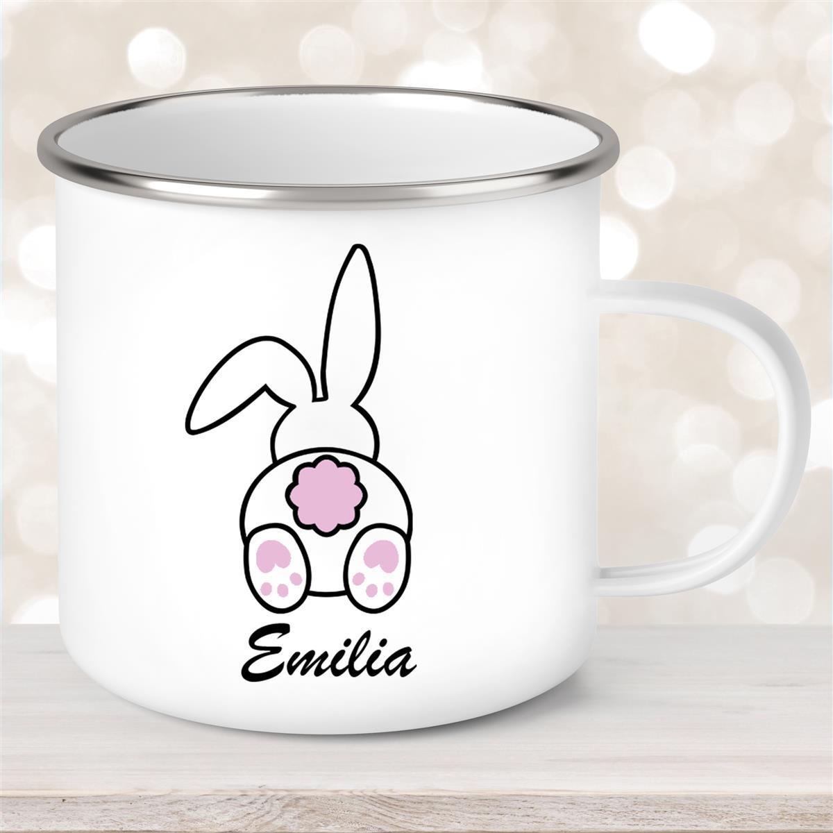 Tasse Ostern - Hase #3 Wunschnamen personalisiert Emaillie