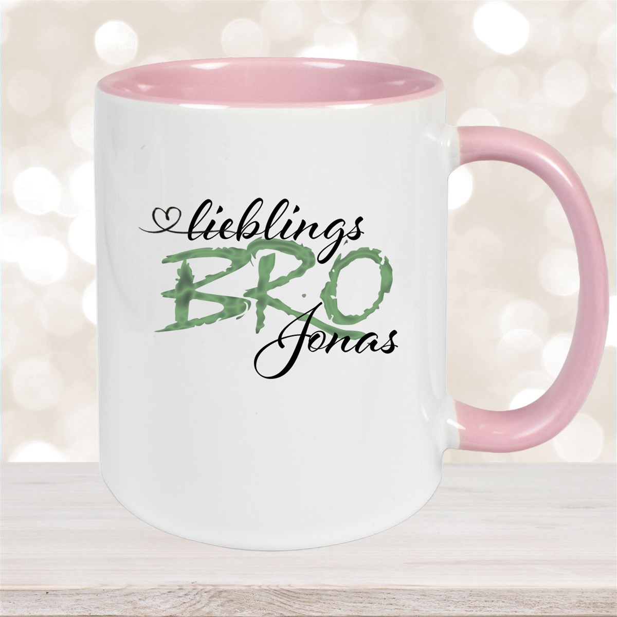 Tasse Wunschname Lieblings-BRO #2 personalisiert Keramik Becher versch. Farben