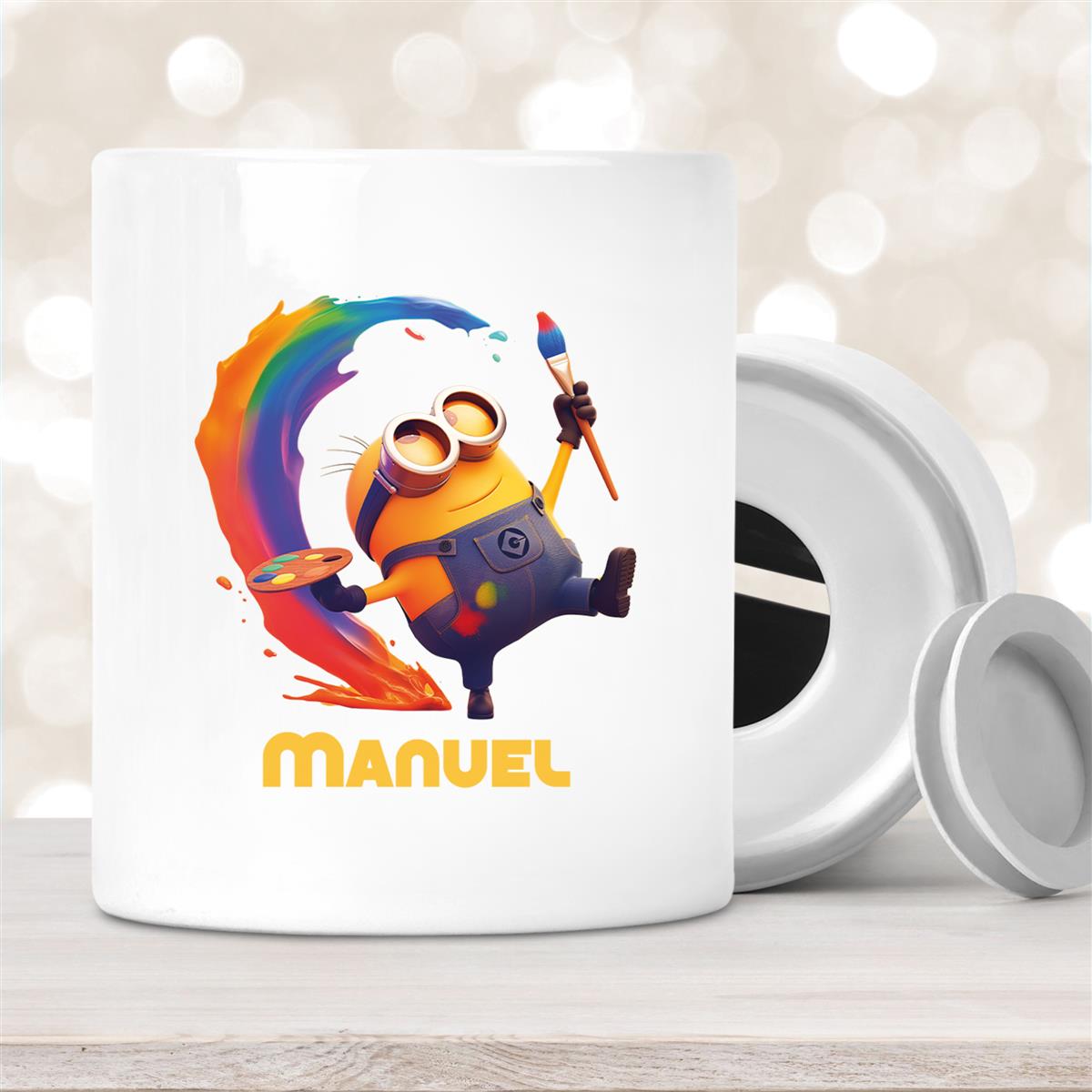 Spardose Minions Kinder Minion #4 Maler Wunschname personalisiert