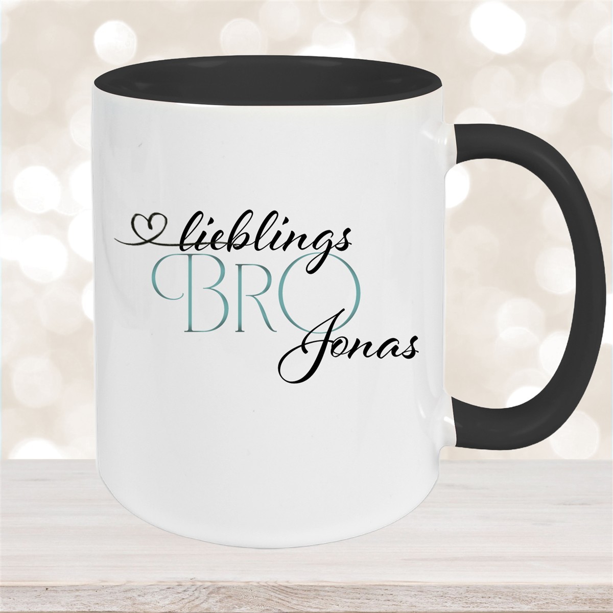 Tasse Wunschname Lieblings-Bro #1 personalisiert Keramik Becher versch. Farben