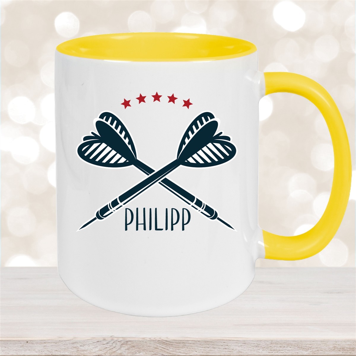 Tasse Dart #3 Wunschname Keramik Kinderbecher personalisiert versch. Farben