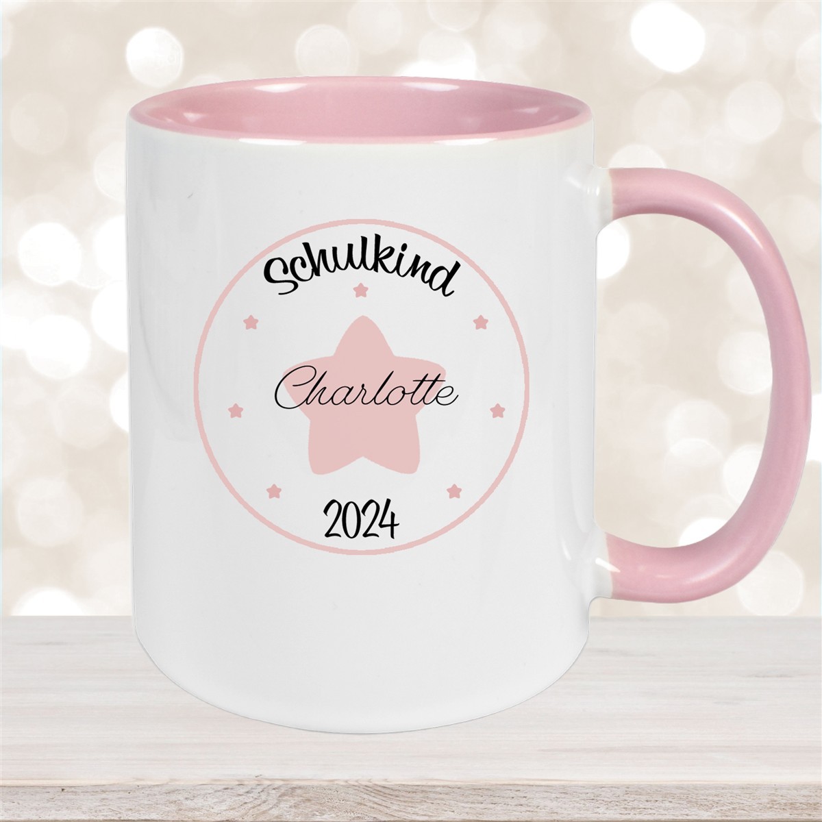 Tasse Schulkind #02 Wunschname Keramik Kinderbecher Personalisiert versch. Farben