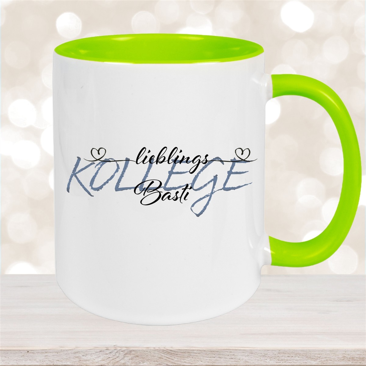 Tasse Wunschname Lieblings-Kollege #2 personalisiert Keramik Becher versch. Farben 