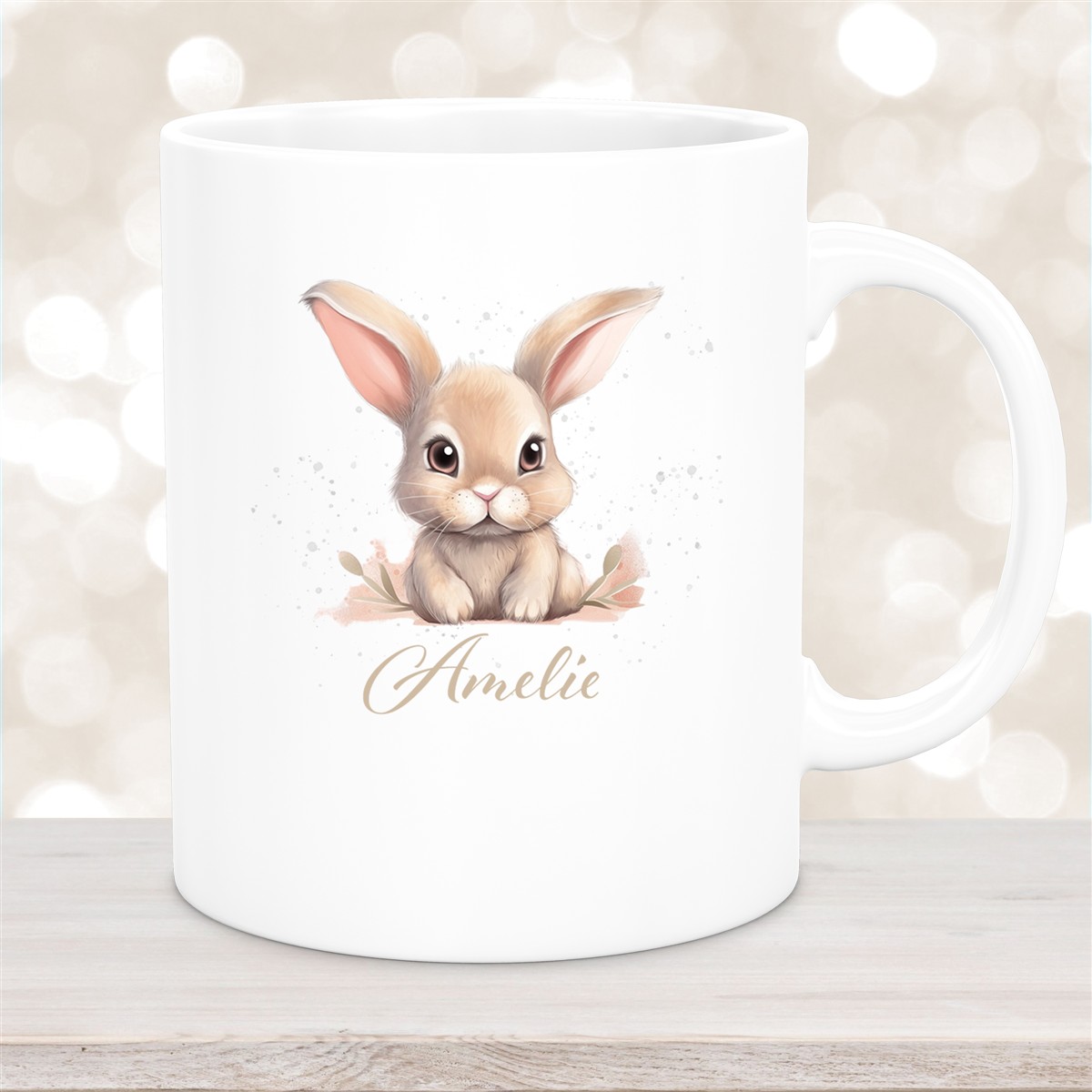 Tasse Ostern - Hase #7 Wunschnamen Keramik personalisiert versch. Farben