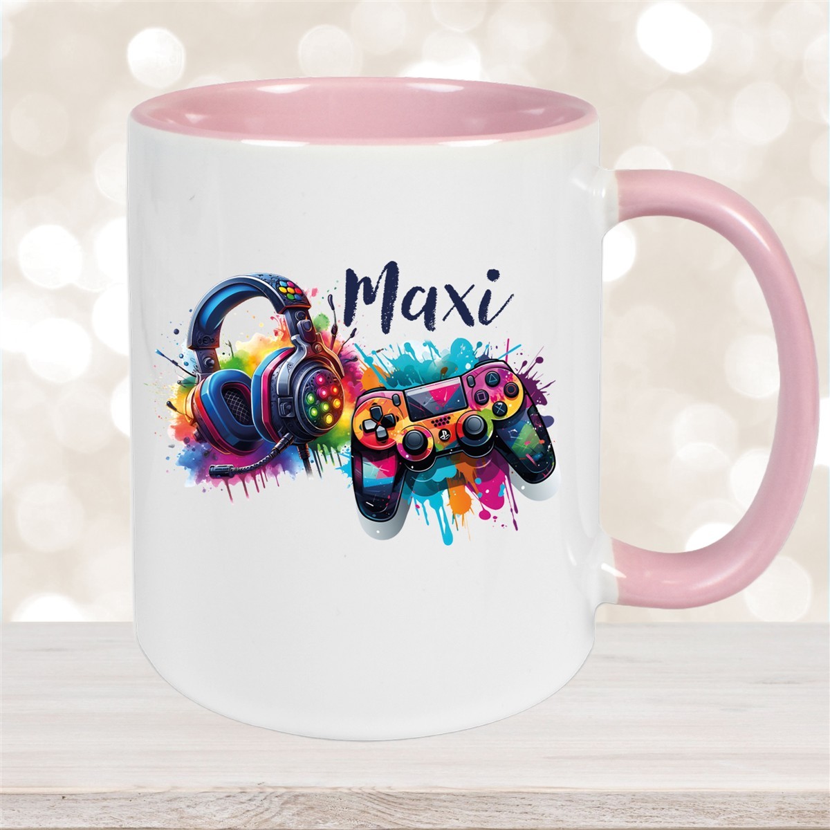 Tasse Gamer #3 Wunschname Keramik Kinderbecher personalisiert versch. Farben