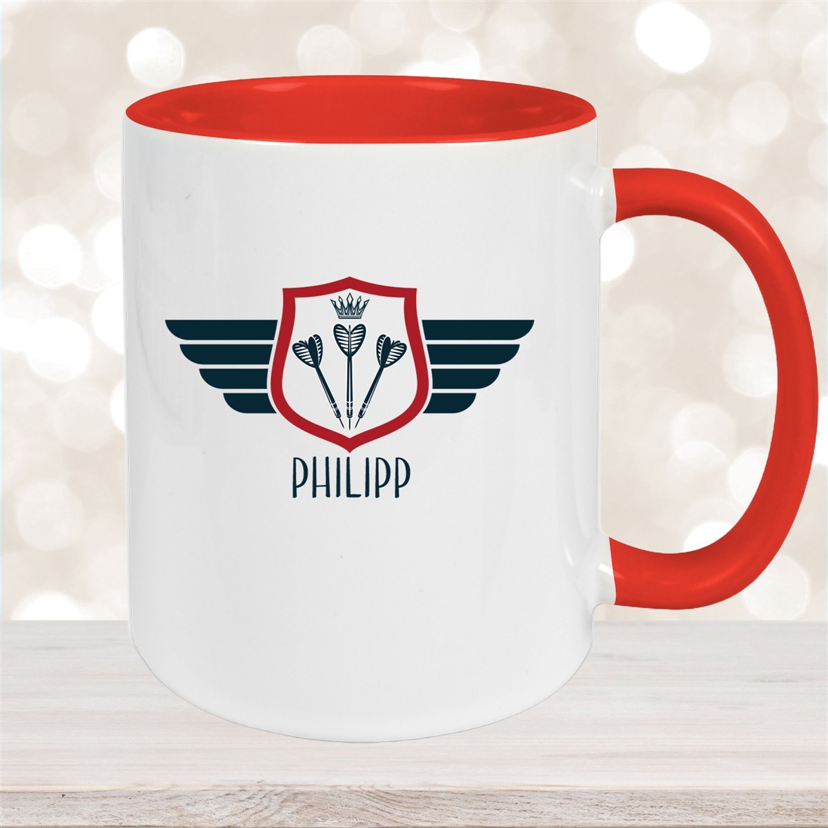 Tasse Dart #2 Wunschname Keramik Kinderbecher personalisiert versch. Farben