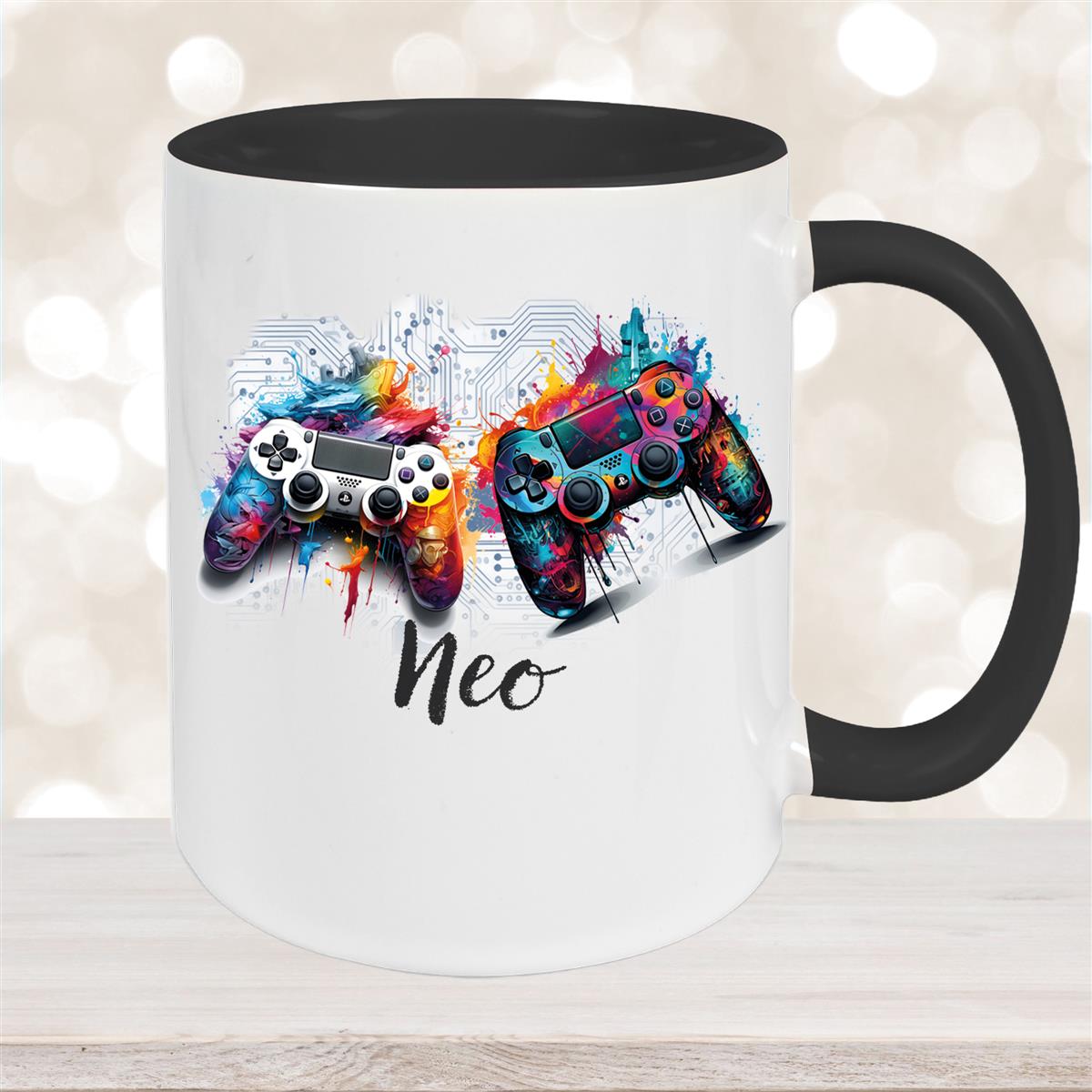 Tasse Gamer #1 Wunschname Keramik Kinderbecher personalisiert versch. Farben