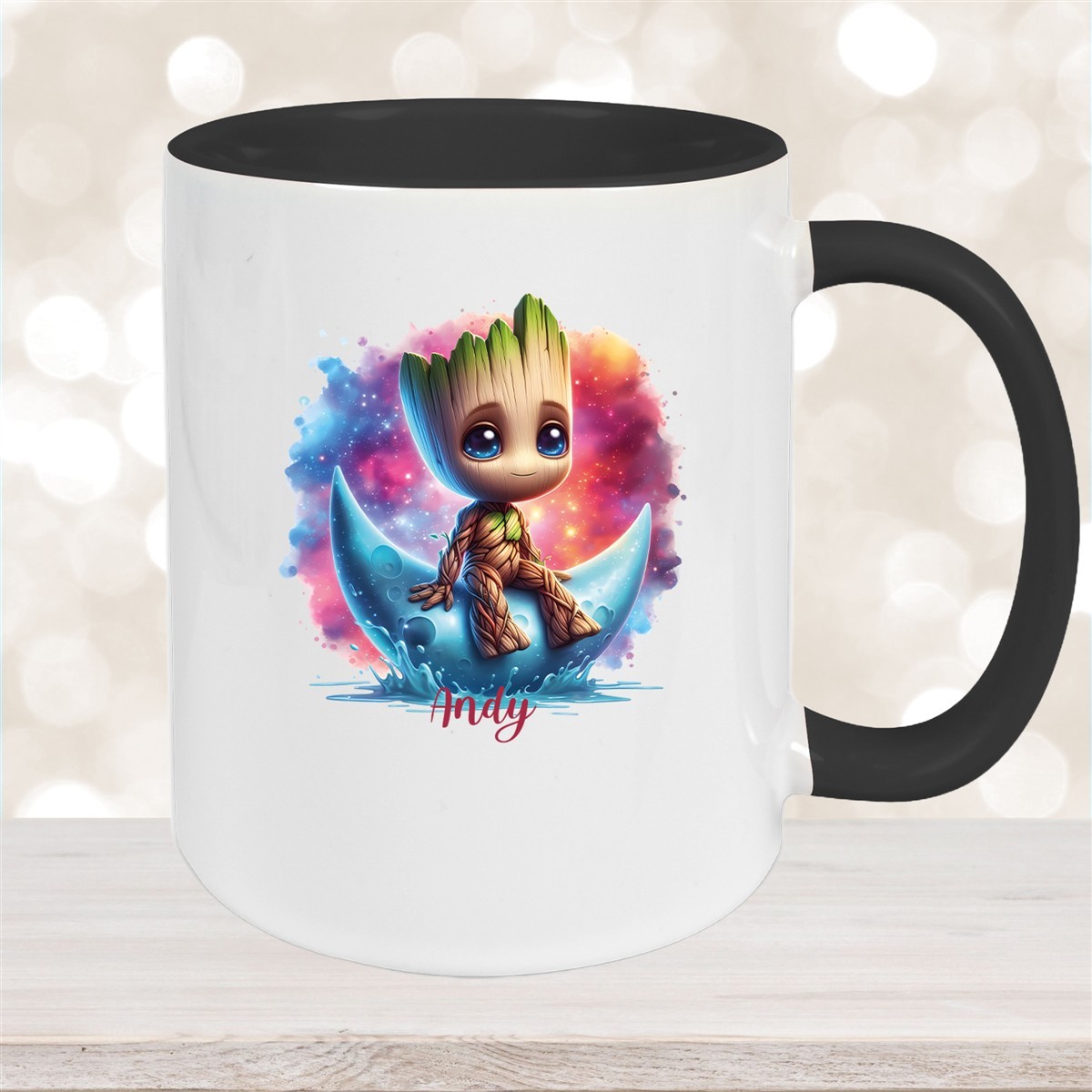 Tasse Wunschname Baby-Groot #7 Keramik Kinderbecher personalisiert versch. Farben