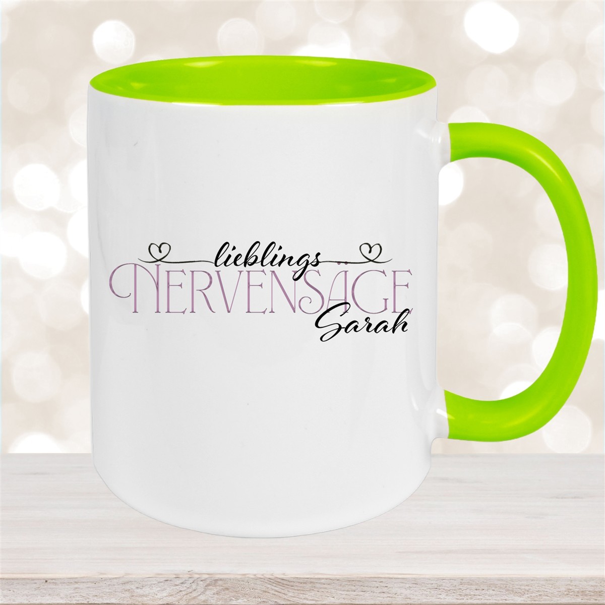 Tasse Wunschname Lieblings-Nervensäge #1 personalisiert Keramik Becher versch. Farben