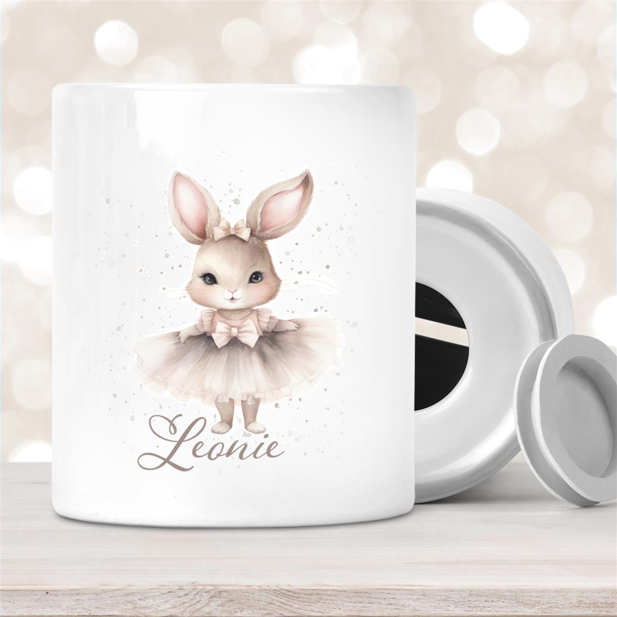 Spardose Ostern - Hase #8 mit Wunschname personalisiert