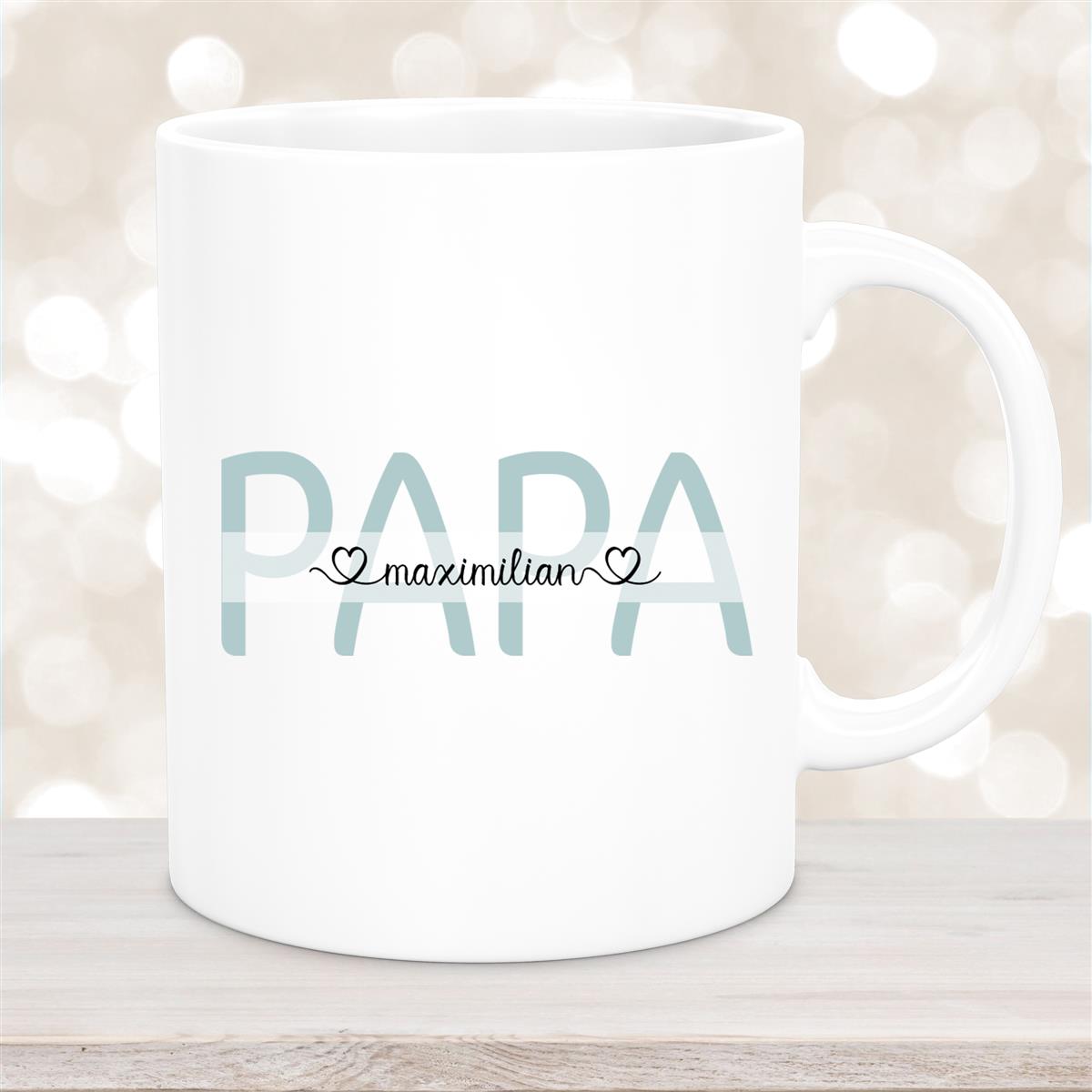 Tasse Vatertag #1 Wunschnamen Keramik Personalisiert Weiß