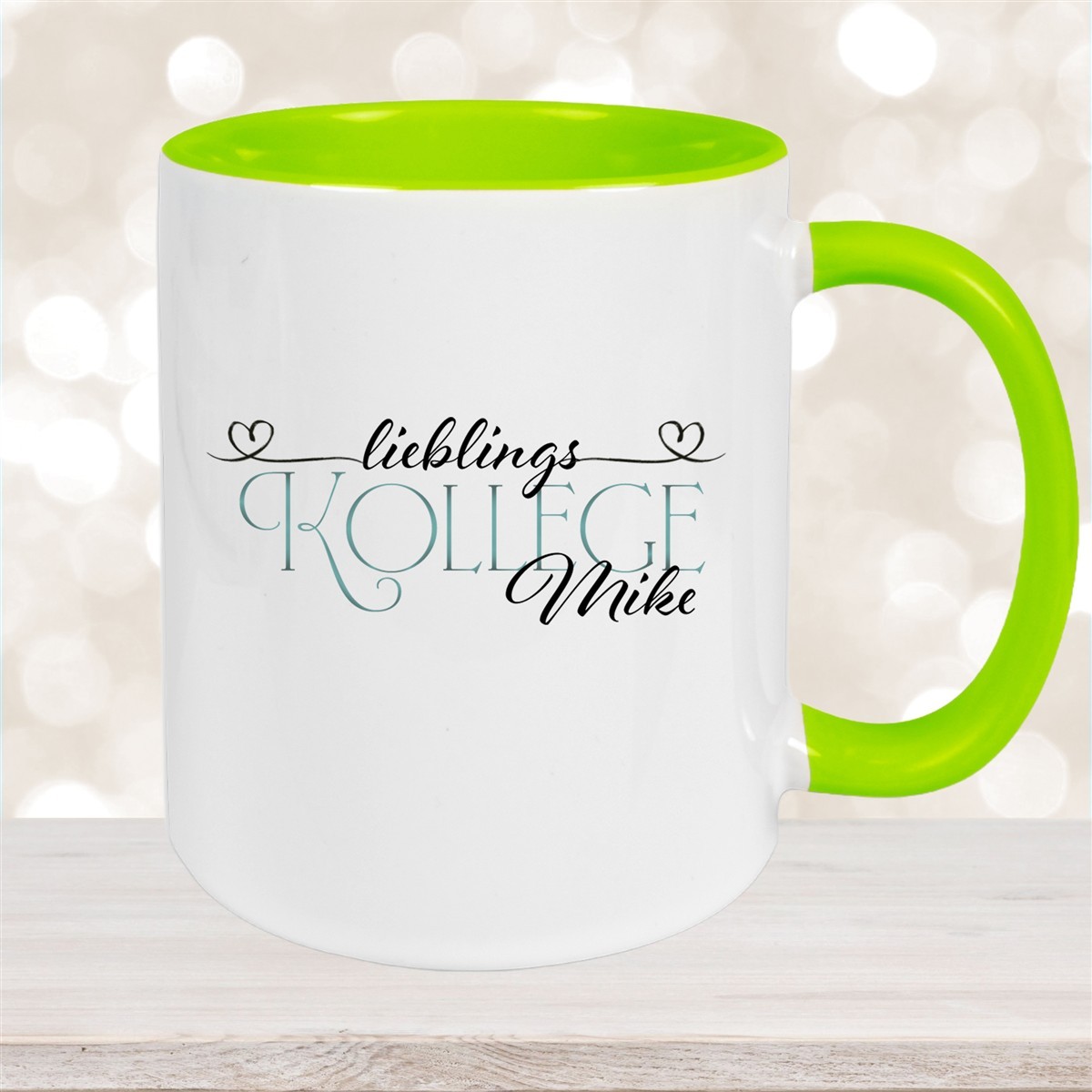Tasse Wunschname Lieblings-Kollege #1 personalisiert Keramik Becher versch. Farben