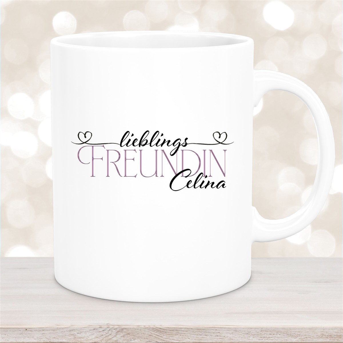 Tasse Wunschname Lieblings-Freundin #1 personalisiert Keramik Becher versch. Farben