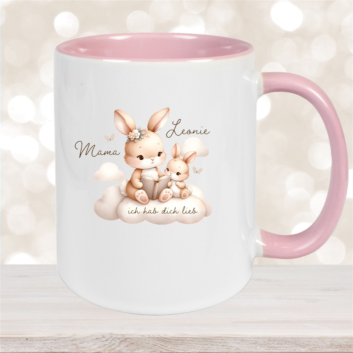 Tasse Muttertag #6 Wunschnamen Keramik Personalisiert versch. Farben