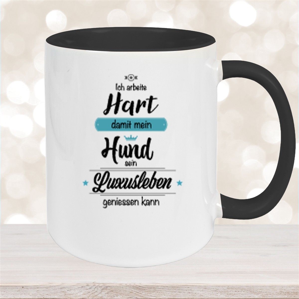 Tasse Wunschname Spruch-Hund #1 Keramik versch. Farben